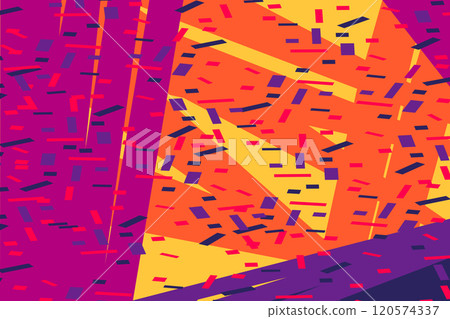 Falling confetti abstract background in retro pastel colors vector illustration. Happy geometric trendy graphic design for greeting card banner poster event celebration flyer party invitation cover 120574337