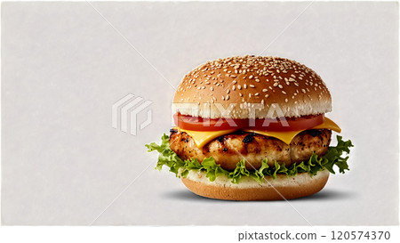 delicious burger with cheese 120574370