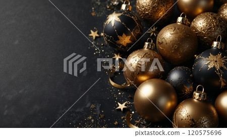 Chtistmas gold and black decorations 120575696