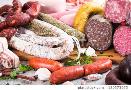 Tasty meat and sausage products Tasty meat and sausage products 120575935