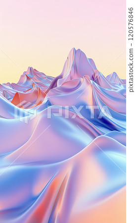 Abstract landscape with soft colorful peaks and valleys. Abstract landscape with soft colorful peaks and valleys. 120576846