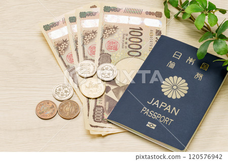 Japanese passport and money Japanese passport and money 120576942