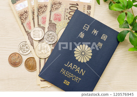 日本護照和金錢 日本護照和金錢 120576945