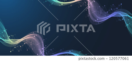 AI Banner Concept In The Digital Style. Generative Ideas Design Element For Internet Technology. Futuristic Technology Concept Artificial Intelligence. 120577061