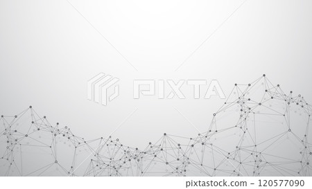 Global network connection banner design template. Header social network communication in the global business concept. Big data visualization. Internet technology 120577090