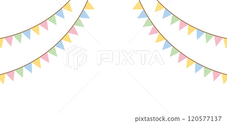 Garland flag celebration carnival frame colorful 120577137