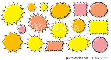 Jagged Frame Impact Set Colorful Yellow 120577138