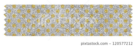 Background material decoration masking tape polka dot gold silver 120577212