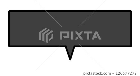 Simple horizontal speech bubble 4 (black) 120577272