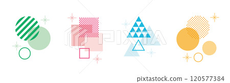 幾何設計簡單集孟菲斯多彩 120577384