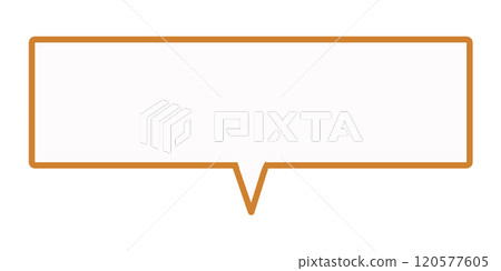 Simple horizontal speech bubble 4 (orange and white) Simple horizontal speech bubble 4 (orange and white) 120577605