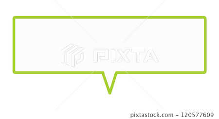 Simple horizontal speech bubble 4 (yellow-green and white) 120577609