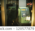 Telephone box and night city 120577879