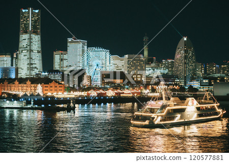 橫濱夜景和船 橫濱夜景和船 120577881