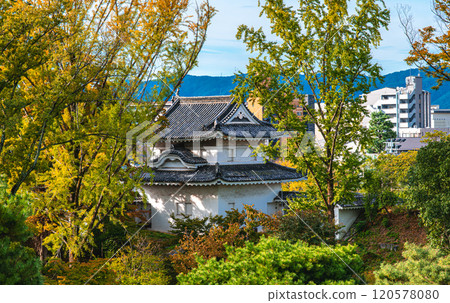 Southwest corner tower of Nijo Castle, a former detached palace in Kyoto Southwest corner tower of Nijo Castle, a former detached palace in Kyoto 120578080
