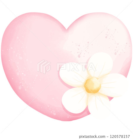 pink flower with heart pink flower with heart 120578157