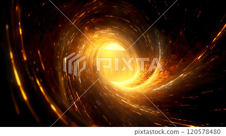 金色閃亮的蟲洞圖像背景 120578480