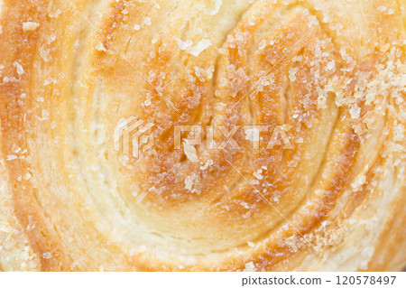 Puff pastry swirls with sugar. Puff pastry swirls with sugar. 120578497