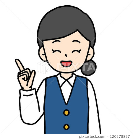 一名女職員正在指導。 一名女職員正在指導。 120578857