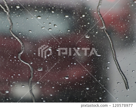 heavy rain slow motion on car window while driving heavy rain slow motion on car window while driving 120578977