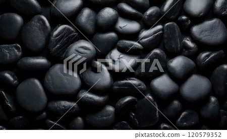 AI image: Black stones laid out 120579352