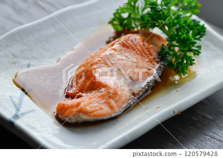 grilled salmon , salmon steak grilled salmon , salmon steak 120579428