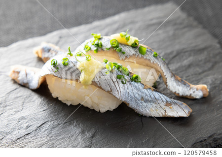 Delicious Sanma Sushi 120579458