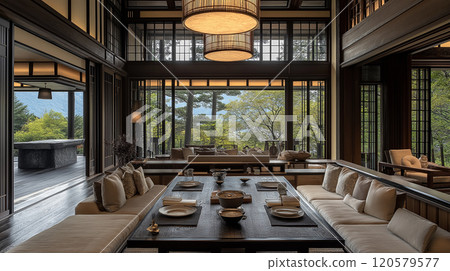 Luxury villa living room 120579577