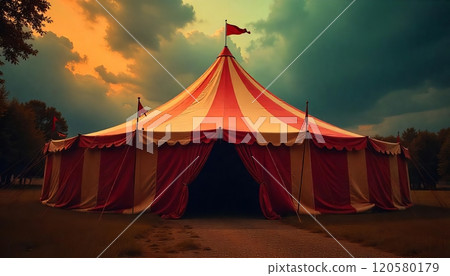 Creepy circus tent 120580179