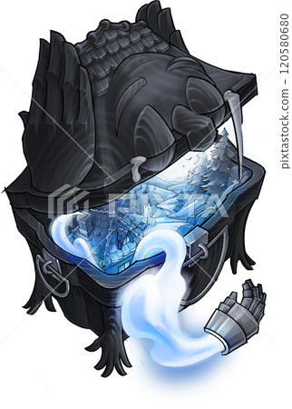 A lost soul transferring from a metallic glove into a landscape of a magical world of memories and dreams A lost soul transferring from a metallic glove into a landscape of a magical world of memories and dreams 120580680