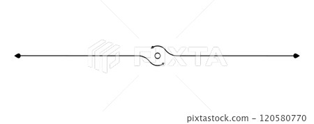 Vintage border with elegant curls for classic, ornamental decor. 120580770