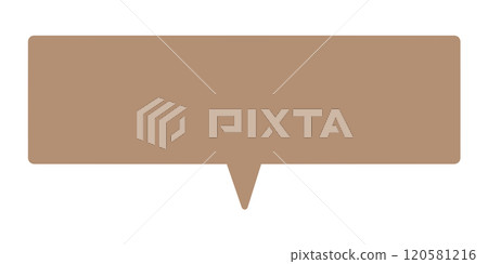 Simple horizontal speech bubble 4 (brown, no line drawing) 120581216