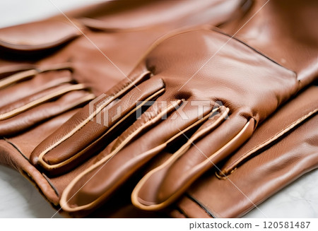 Gloves made from durable synthetic animal leather material.AI Generated 120581487