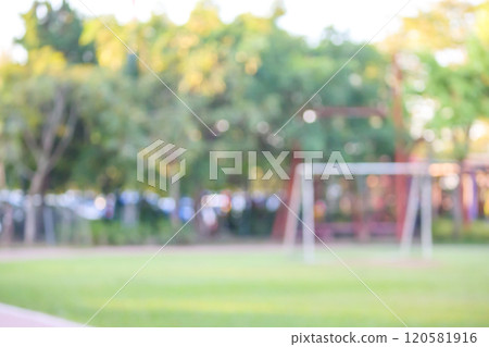 Green city park garden blur bokeh background 120581916