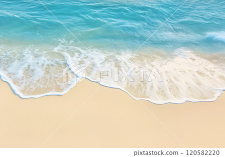 Waves crashing on the beach. Summer background image material 120582220
