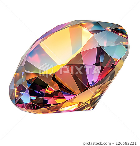 Vividly Colored Sparkling Gem with Unique Shape and Bright Facets Displayed Vividly Colored Sparkling Gem with Unique Shape and Bright Facets Displayed 120582221