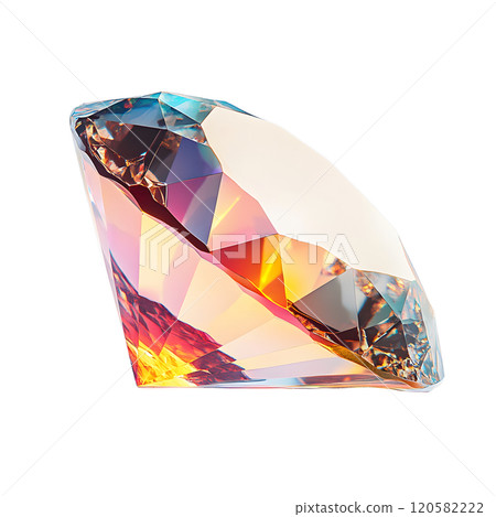 Elegant Sparkling Gem in Unique Shape with Bright Facets on Transparent Background Elegant Sparkling Gem in Unique Shape with Bright Facets on Transparent Background 120582222