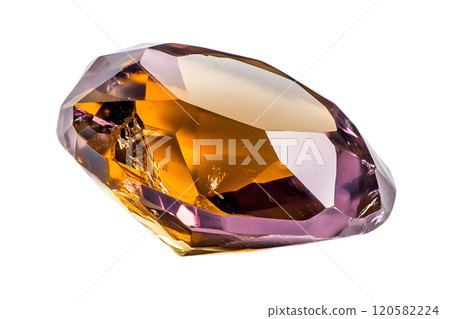 Polished Gleaming Gem Showcasing Elegant Contours Against Transparent Background 120582224