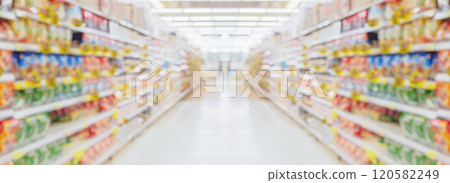 supermarket store aisle interior abstract blurred background supermarket store aisle interior abstract blurred background 120582249