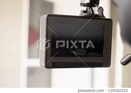 Car CCTV camera video recorder for driving safety on the road 120582283