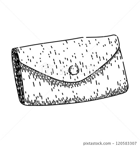 retro wallet sketch hand drawn vector retro wallet sketch hand drawn vector 120583307