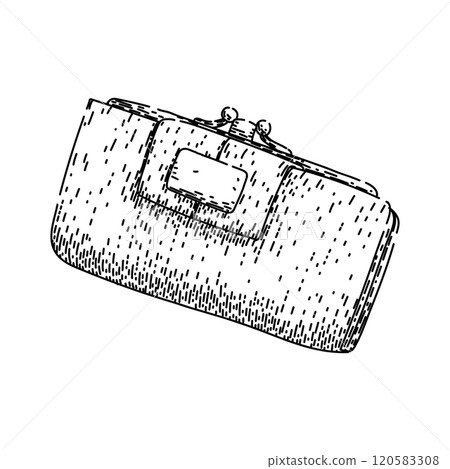 leather wallet sketch hand drawn vector leather wallet sketch hand drawn vector 120583308