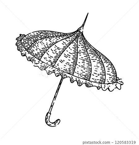old umbrella sketch hand drawn vector old umbrella sketch hand drawn vector 120583319