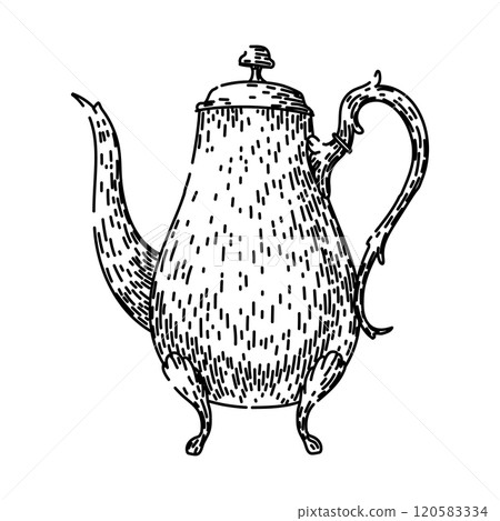 classic teapot sketch hand drawn vector classic teapot sketch hand drawn vector 120583334