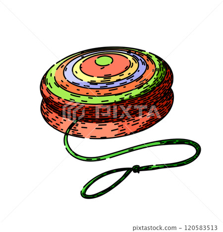 loop yo yo sketch hand drawn vector loop yo yo sketch hand drawn vector 120583513