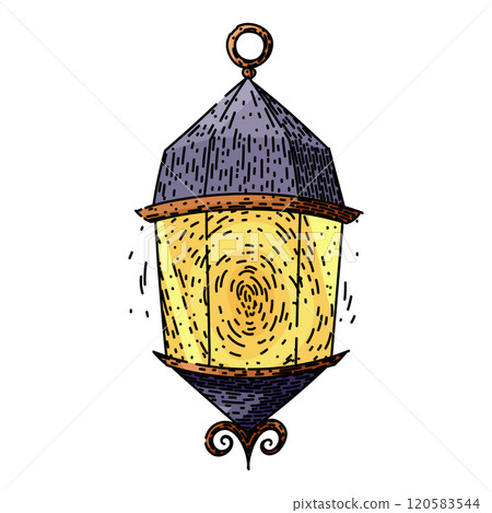 collectible vintage lantern sketch hand drawn vector collectible vintage lantern sketch hand drawn vector 120583544