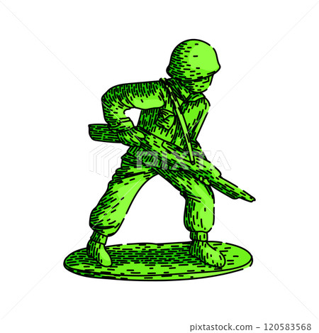 collectible toy soldier sketch hand drawn vector 120583568