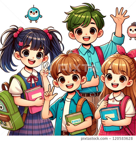 Children attending school 120583628