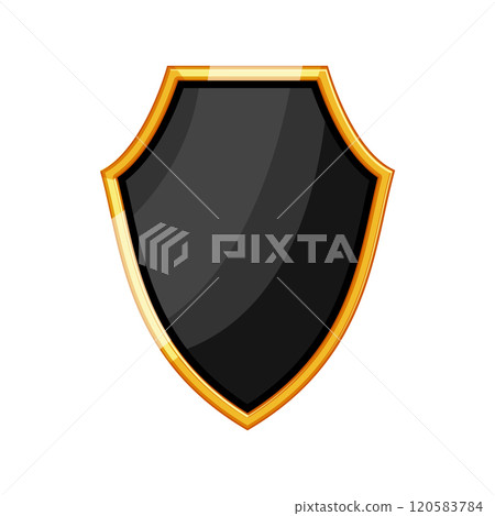 stemless shield golden luxury cartoon vector illustration 120583784