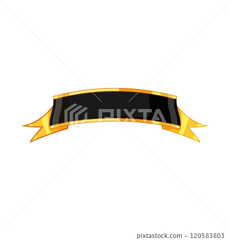 deluxe ribbon golden luxury cartoon vector illustration deluxe ribbon golden luxury cartoon vector illustration 120583803